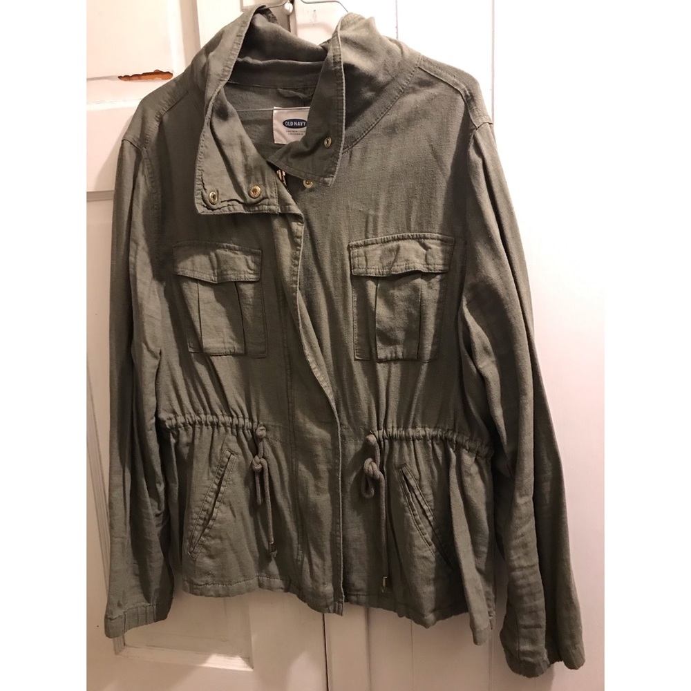 OLD NAVY UTILITY JACKET MILITARY GREEN